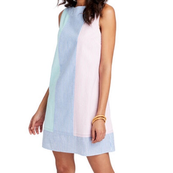 NWT VINEYARD VINES KENTUCKY DERBY SEERSUCKER DRESS - Picture 1 of 4
